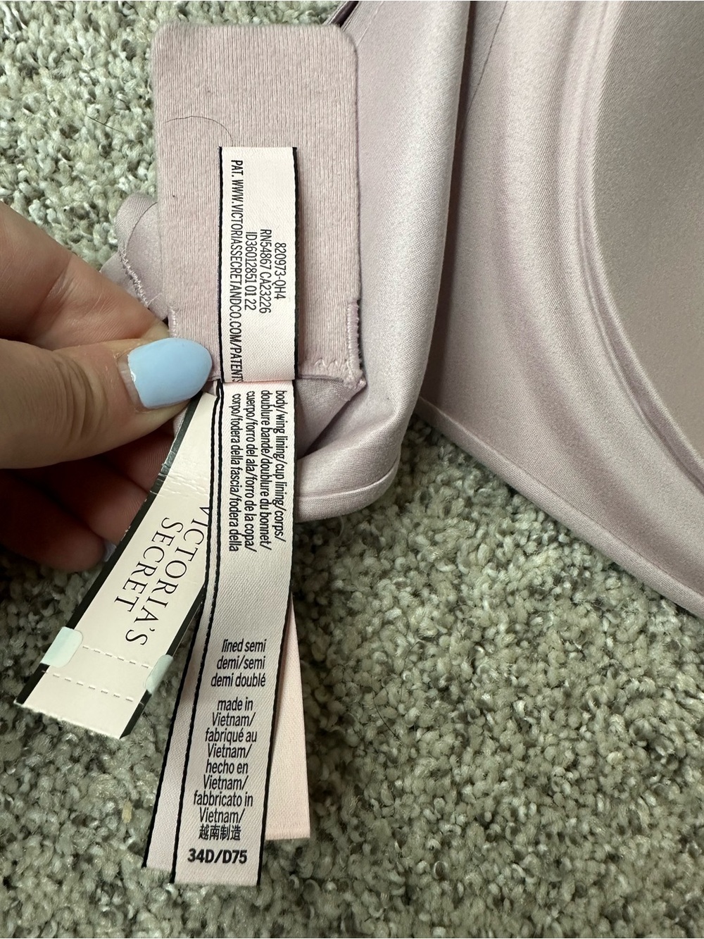 NWT Victoria's Secret Mauve Lined Semi Demi Bra - Picture 9 of 10